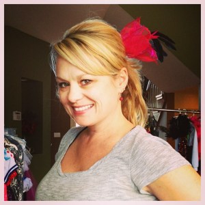 Me being silly and showing off my favorite hair accessory from last year's dances!