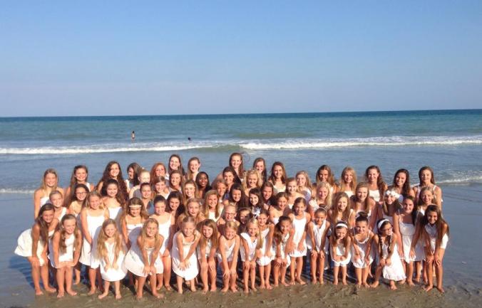 Our awesome dancers on the beach, lovely ladies!